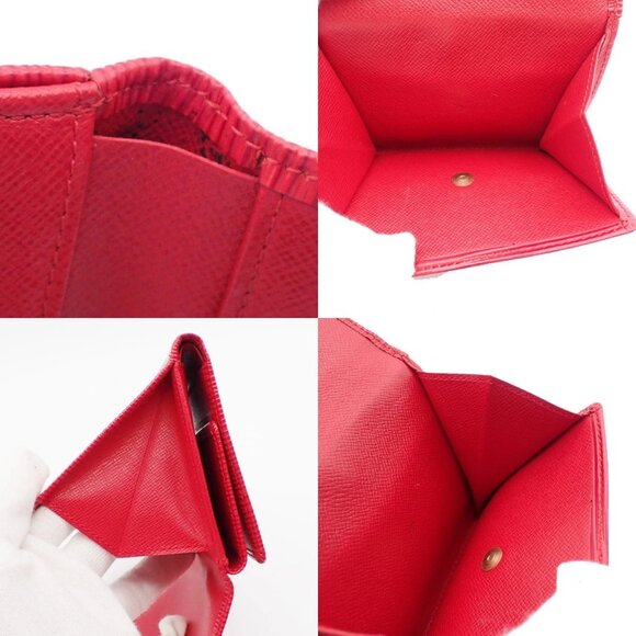 LOUIS VUITTON Porte Monnaie Billet Carte Credit Wallet Epi Red M6348E 07EF448 - Picture 9 of 16